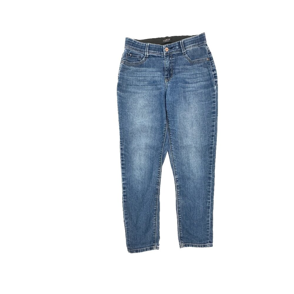 Curve Appeal Ankle Women's size‎ 4 Dark Wash Blue Denim Jeans